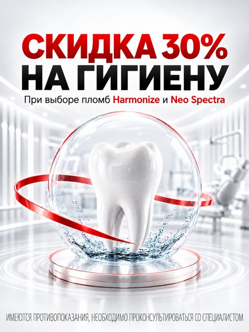 −30% на гигиену при выборе премиальных пломб!